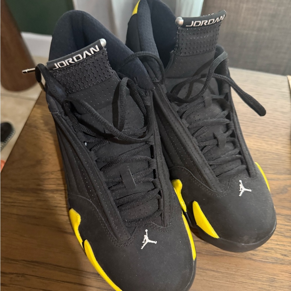 Jordan Retro Black and Yellow Sneakers